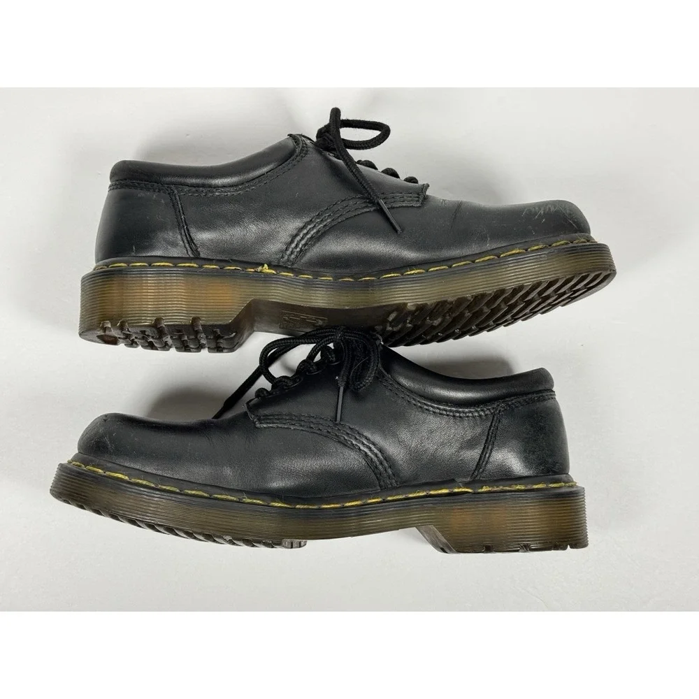 Dr Martens 8053 Black Leather Oxford Shoes Mens 8 Women 9 Chunky AirWair Lace Up